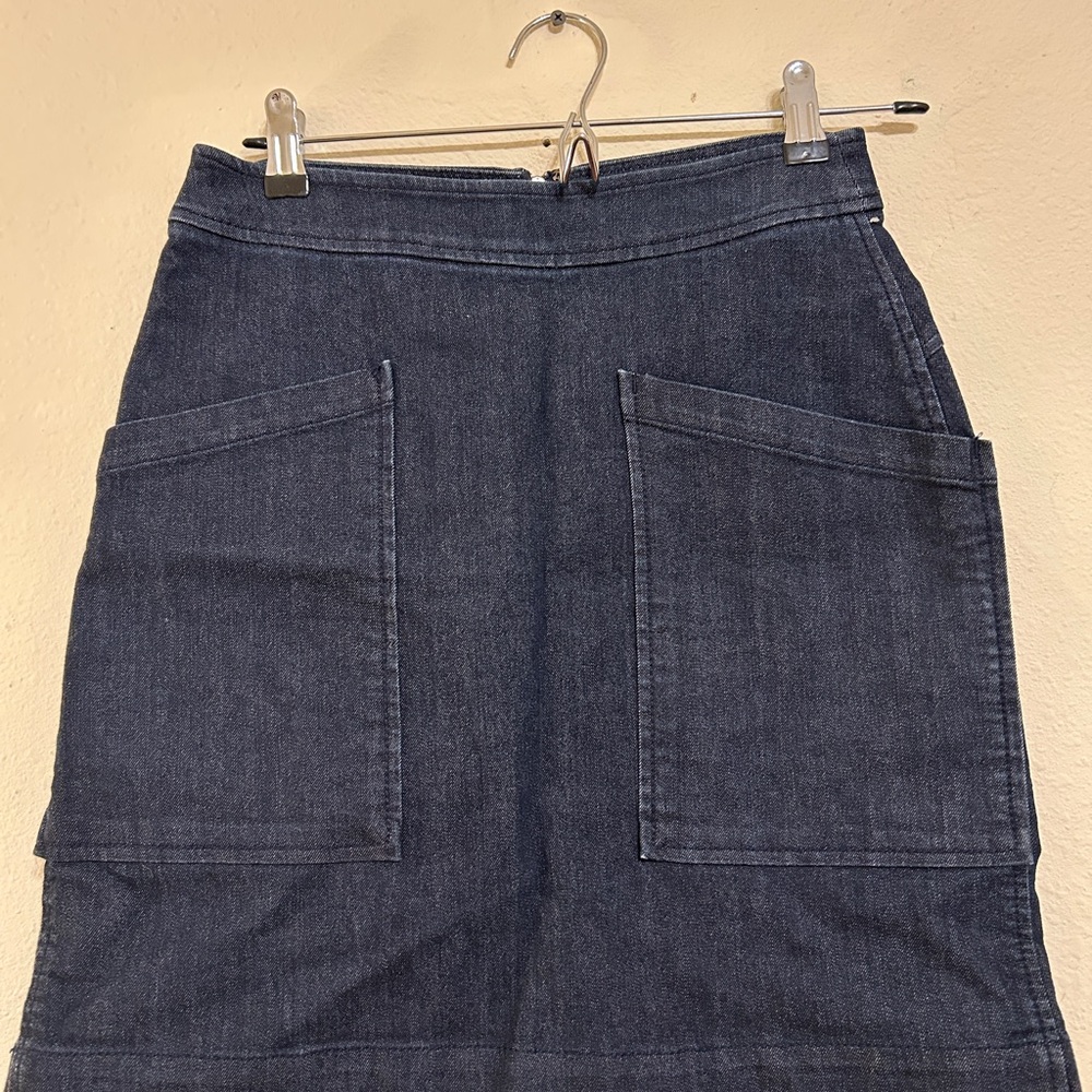 LOFT Dark Blue Denim Pencil Skirt